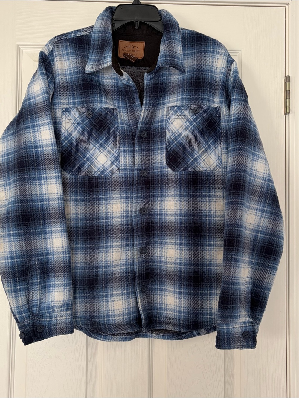 Men's Mountain Ridge Blue Plaid Flannel Jacket